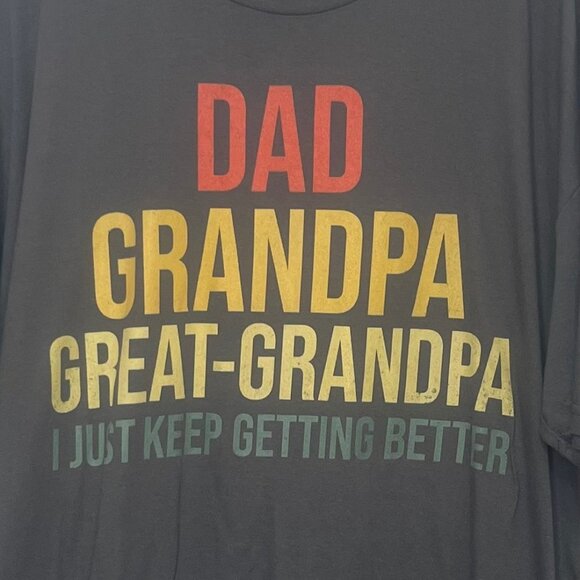 Dad Grandpa Great-Grandpa Graphic Tshirt Mens 2XL Gray Gildan - Picture 5 of 9